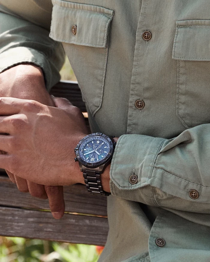 アトラク Promaster Navihawk A-T Green Dial Stainless Steel Bracelet AT8227